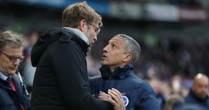 Jurgen Klopp has apologised to Chris Hughton for issue on Saturday