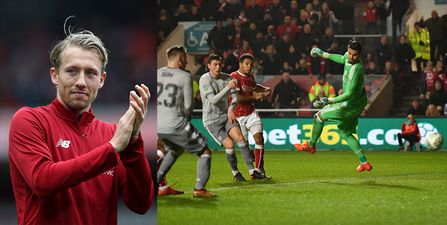 Lucas Leiva couldn’t hide his delight at Bristol City’s late winner over Manchester United