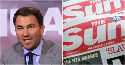 Eddie Hearn pulls boxer from fight after comments about The Sun newspaper