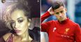 Liverpool fans pile on a confused Rita Ora demanding answers about Philippe Coutinho