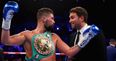 Eddie Hearn reacts to footage of Tony Bellew headbutting him