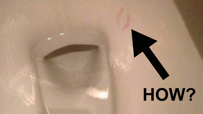 Five important questions about the toilet with lipstick marks inside it