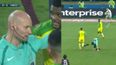 WATCH: Ligue 1 referee kicks out at Nantes player, then decides to send him off