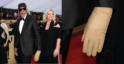 There’s a reason Morgan Freeman wore a single glove at the SAG Awards