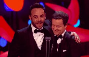 Ant McPartlin close to tears as he gives moving acceptance speech at TV Awards