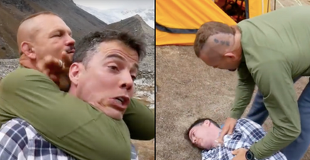 Steve-O gets choked out by MMA fighter in shocking new video