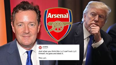 Arsenal fans are furious with Piers Morgan’s choice of gift for Donald Trump