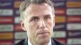 WATCH: Phil Neville looks utterly miserable whilst insisting he has ‘best job in football’