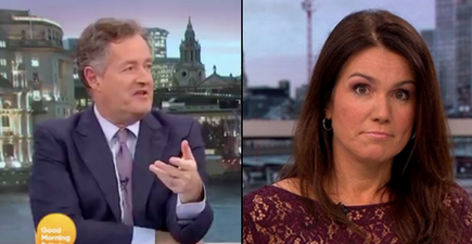 Piers Morgan claims Susanna Reid is secretly in love with him live on air