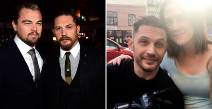 Tom Hardy shows off embarrassing tattoo after he loses bet with Leonardo Di Caprio