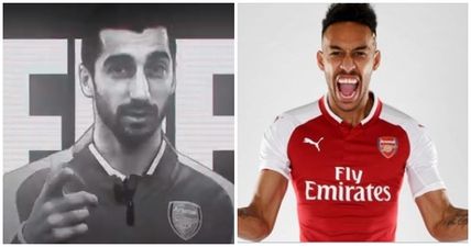 Arsenal use Mkhitaryan to announce Aubameyang transfer in bizarre video