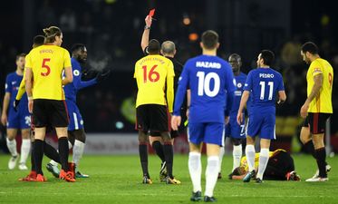 Everyone makes the same joke as Tiémoué Bakayoko is sent off for Chelsea