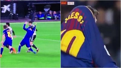 Francis Coquelin literally had to take Lionel Messi’s shirt off to stop him