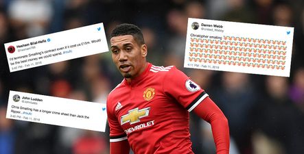 Chris Smalling takes a pasting from Man United fans after defeat at Newcastle