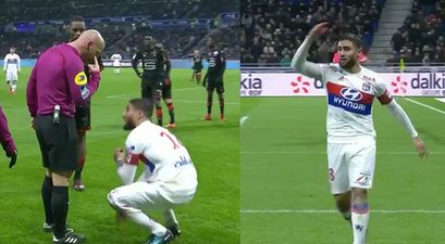 WATCH: Lyon are somehow denied one of the most blatant penalties you’ll ever see