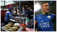 Food venders are selling footballer themed burgers outside Juventus Stadium