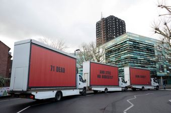 Speaking to the Grenfell campaigners that parked three billboards outside parliament