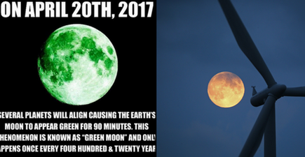 If you shared that the moon would turn green in April, delete your account