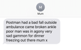 13 texts you’ll get from your Mum about The Beast From The East