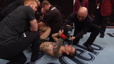 Broken foot, bloodcurdling screams and a horizontal interview on the UFC 222 card