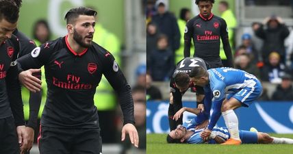 Sead Kolasinac escaped punishment for emptying Brighton’s Ezequiel Schelotto