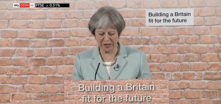 This speech by Theresa May is being rinsed on social media