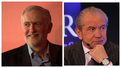 Lord Sugar sparks outrage by tweeting image of Jeremy Corbyn with Adolf Hitler