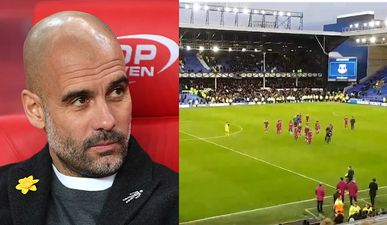 Pep Guardiola jokes Everton fans’ full-time reaction to his team was prompted by Liverpool clash