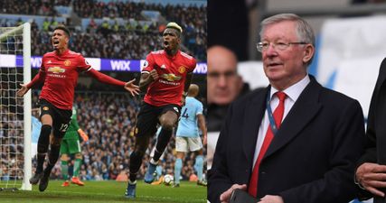 Man United fans enjoyed what Sir Alex Ferguson appeared to have done to his seat at The Etihad