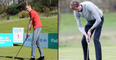 Peter Crouch plays golf with the world’s smallest clubs and nobody is sure why