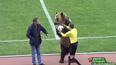 WATCH: Bear used to deliver match-ball to football game in Russia