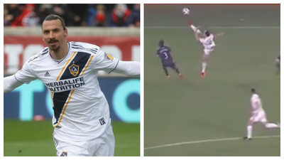 WATCH: The moment Zlatan Ibrahimović plays precision through ball from above his own head