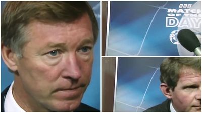 Sir Alex Ferguson’s furious reaction to John Motson’s question about Roy Keane is a great watch