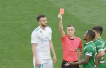 WATCH: The strangest red card of the weekend came after full-time at the Bernabeu