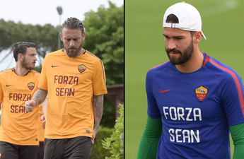 Roma players pay beautiful tribute to injured Liverpool fan with “Forza Sean” t-shirts