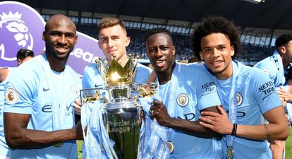 Eliaquim Mangala mocked for appearing at Manchester City’s title presentation