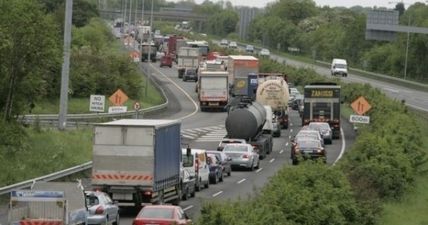 Bank holiday traffic was so bad that people started playing Twister