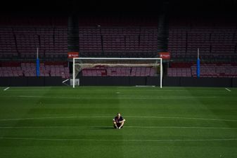 Andres Iniesta sits alone on the Camp Nou pitch until 1am following his final game for Barcelona