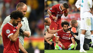 WATCH: Mo Salah leaves field in tears after injury in Champions League final