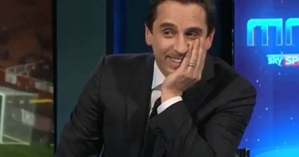 Gary Neville rejigs ‘Allez, Allez, Allez’ chant to rub it into Liverpool fans