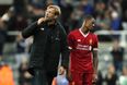 Gini Wijnaldum reveals Klopp’s half-time words to the Liverpool players after Salah injury