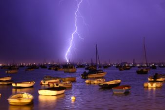 ‘Mother of all thunderstorms’ lights up UK night skies in striking photos