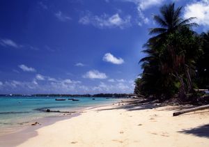 Lying on a beach, doing nothing