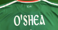 Ireland are replacing the white numbers on their shirts with rainbows colours