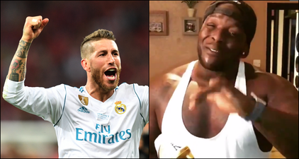 Adebayo Akinfenwa sends video message to Sergio Ramos