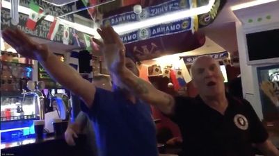 WATCH: England fans perform Nazi salutes in Russia