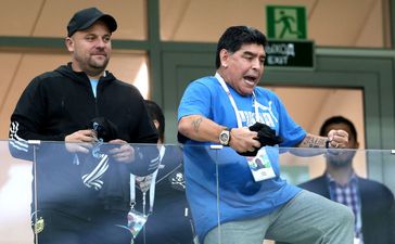 WATCH: Diego Maradona failed to inspire Lionel Messi with his pre-match show of support