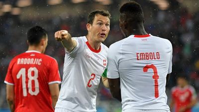 Arsenal fans loved what Stephan Lichtsteiner did to Breel Embolo late on in Swiss win