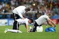 Germany’s Sebastian Rudy takes horrific boot to face during Sweden match