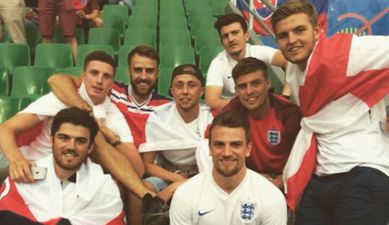 Harry Maguire recreates Euro 2016 group photo from when he travelled as a fan